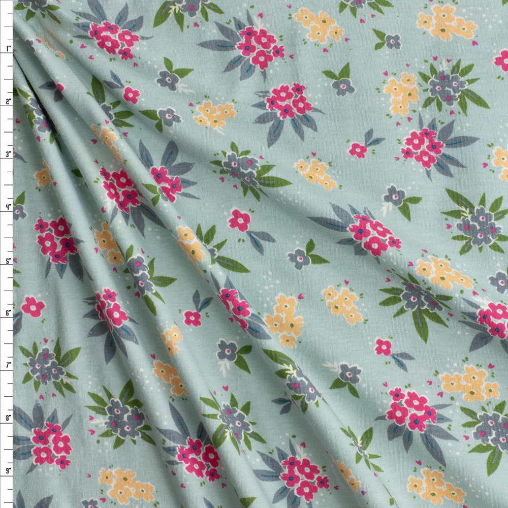 Cherished Gathering Glint Cotton/Spandex Jersey Knit from Art Gallery Fabrics #29053 Fabric By The Yard
