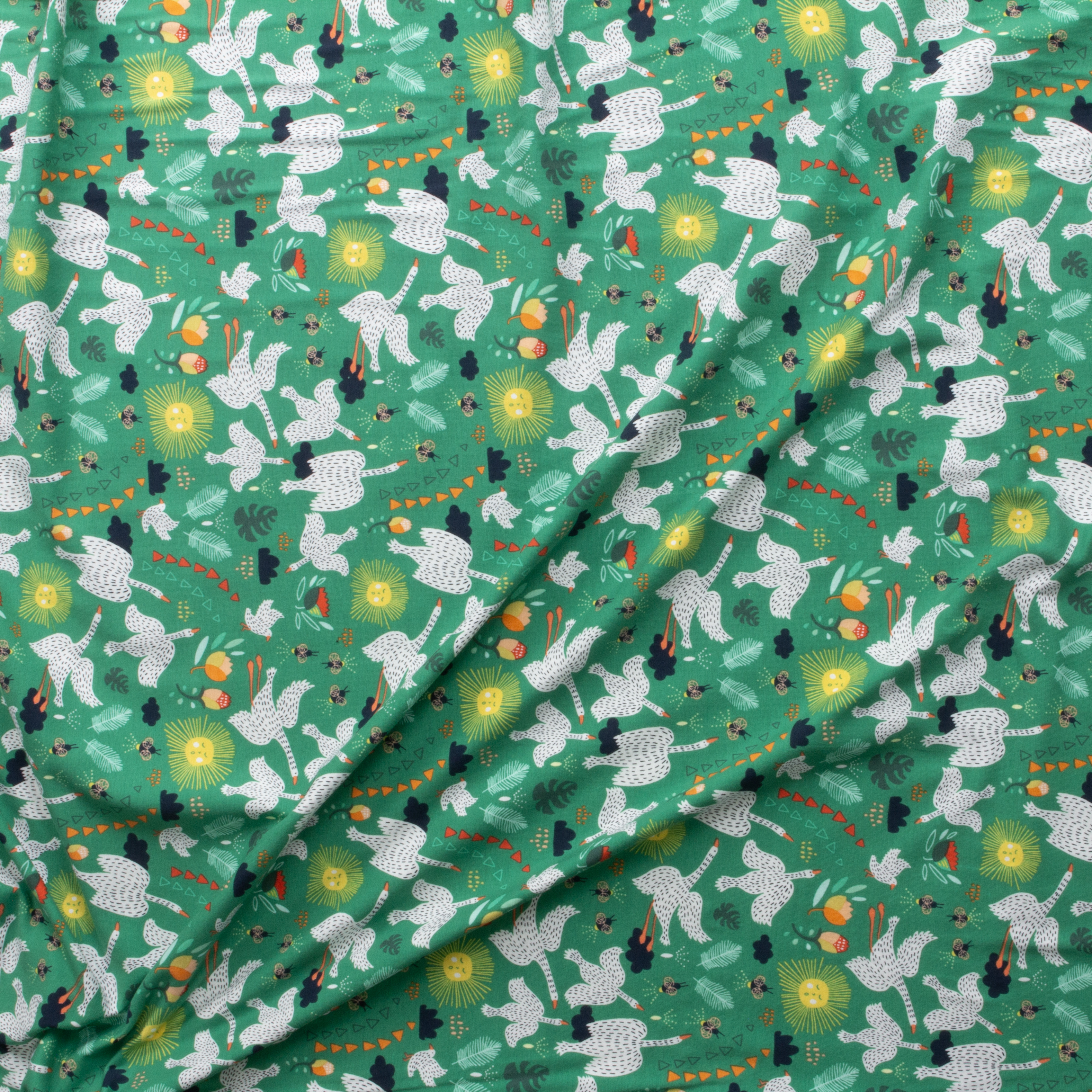 Flight Path Jubilee Morningn Cotton/Spandex Jersey Knit from Art Gallery Fabrics #29064 Fabric By The Yard - Wide shot