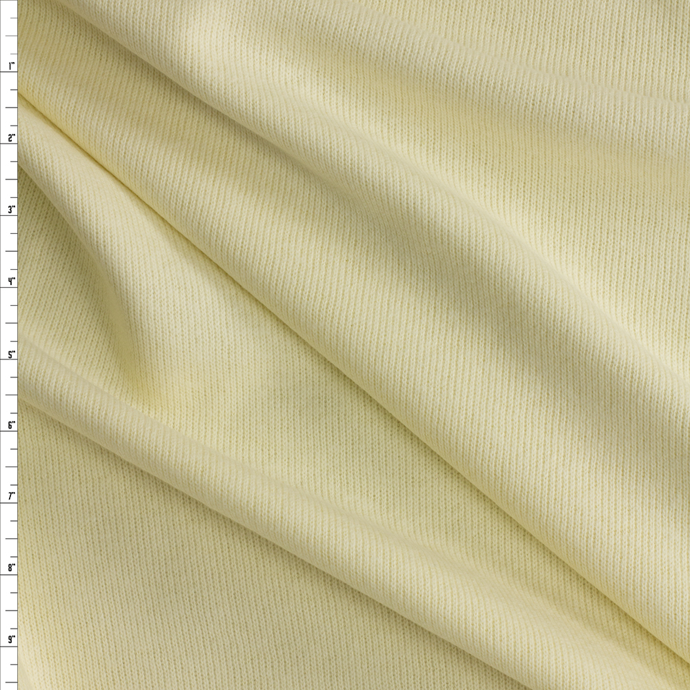 Ivory Brushed Rib Double Sweater Knit #29104 Fabric By The Yard