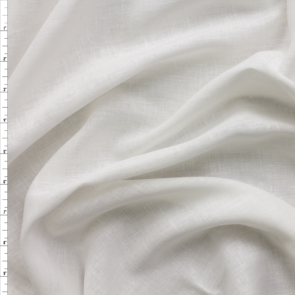 Winter White NYC Designer Lightweight Linen/Cotton #29163 Fabric By The Yard