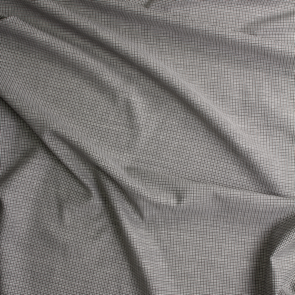 Black and White Classic Houndstooth Italian Rayon/Linen #29183 Fabric By The Yard - Wide shot