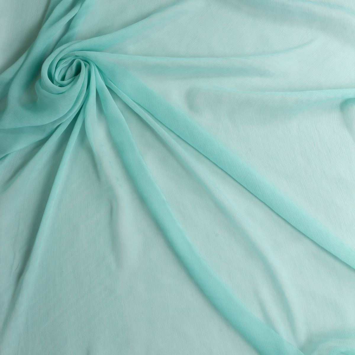 Aqua Crinkle Silk Chiffon #29211 Fabric By The Yard - Wide shot