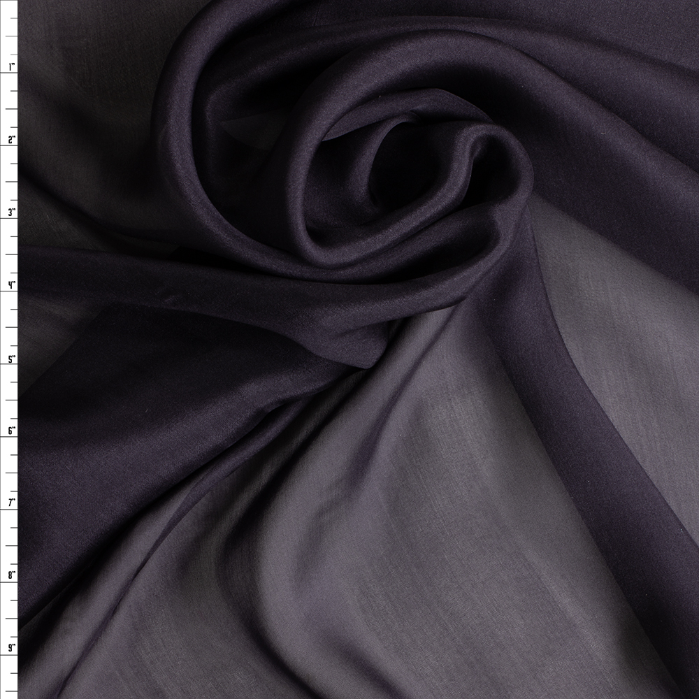 Midnight  Silk Two-tone Chiffon #29224 Fabric By The Yard