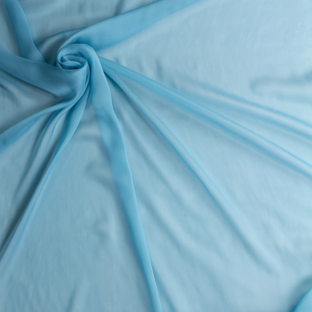 Turquoise Silk Two-tone Chiffon #29225 Fabric By The Yard - Wide shot
