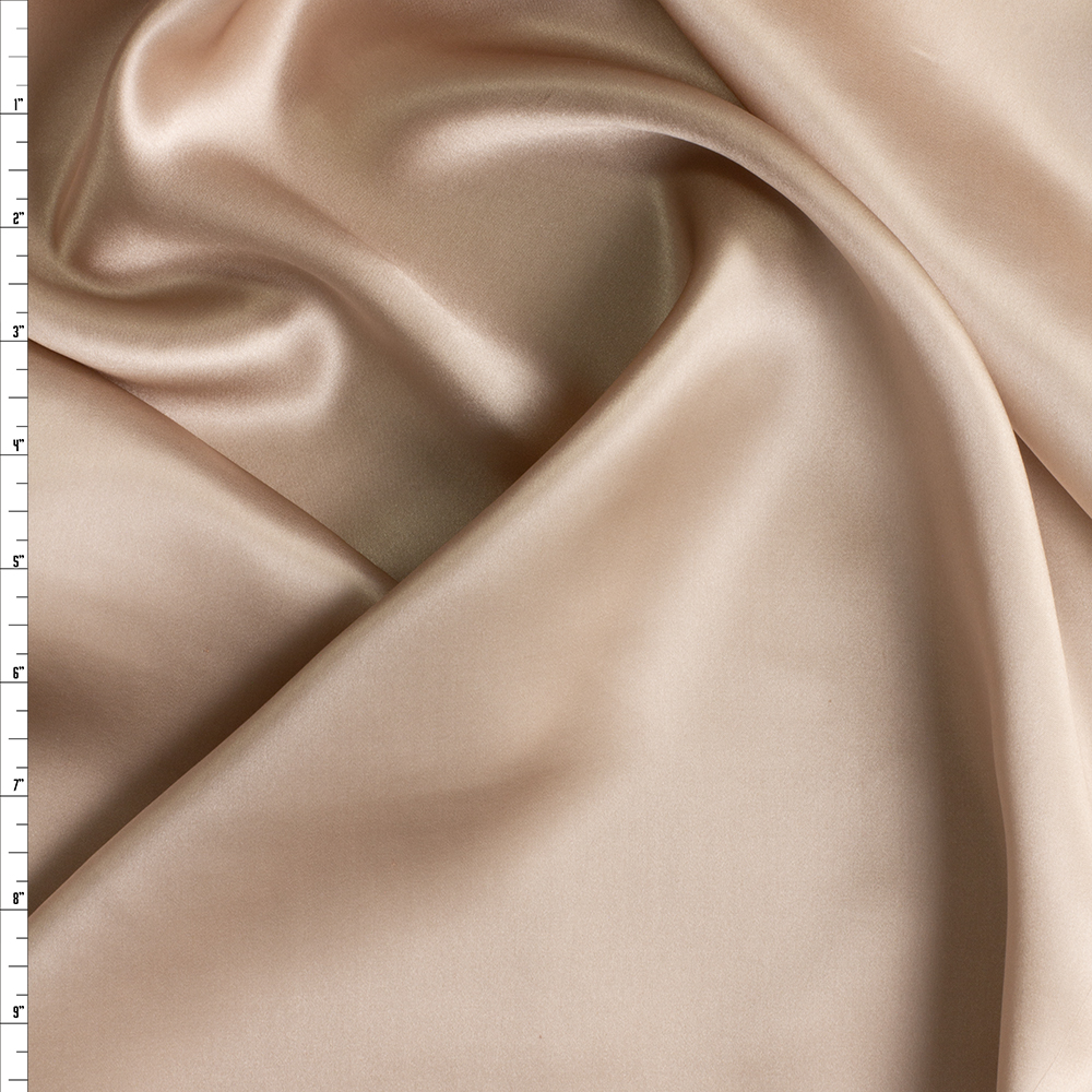 Light tan Silk Charmeuse #29247 Fabric By The Yard