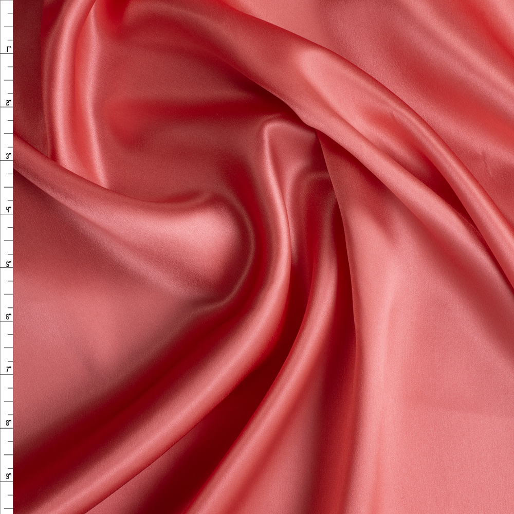 Coral Silk Charmeuse #29271 Fabric By The Yard