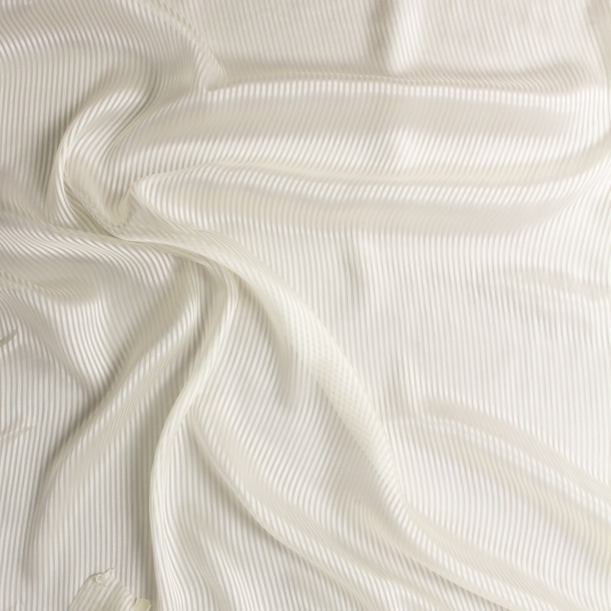 Ivory Silk Satin and Sheer Stripe #29274 Fabric By The Yard - Wide shot