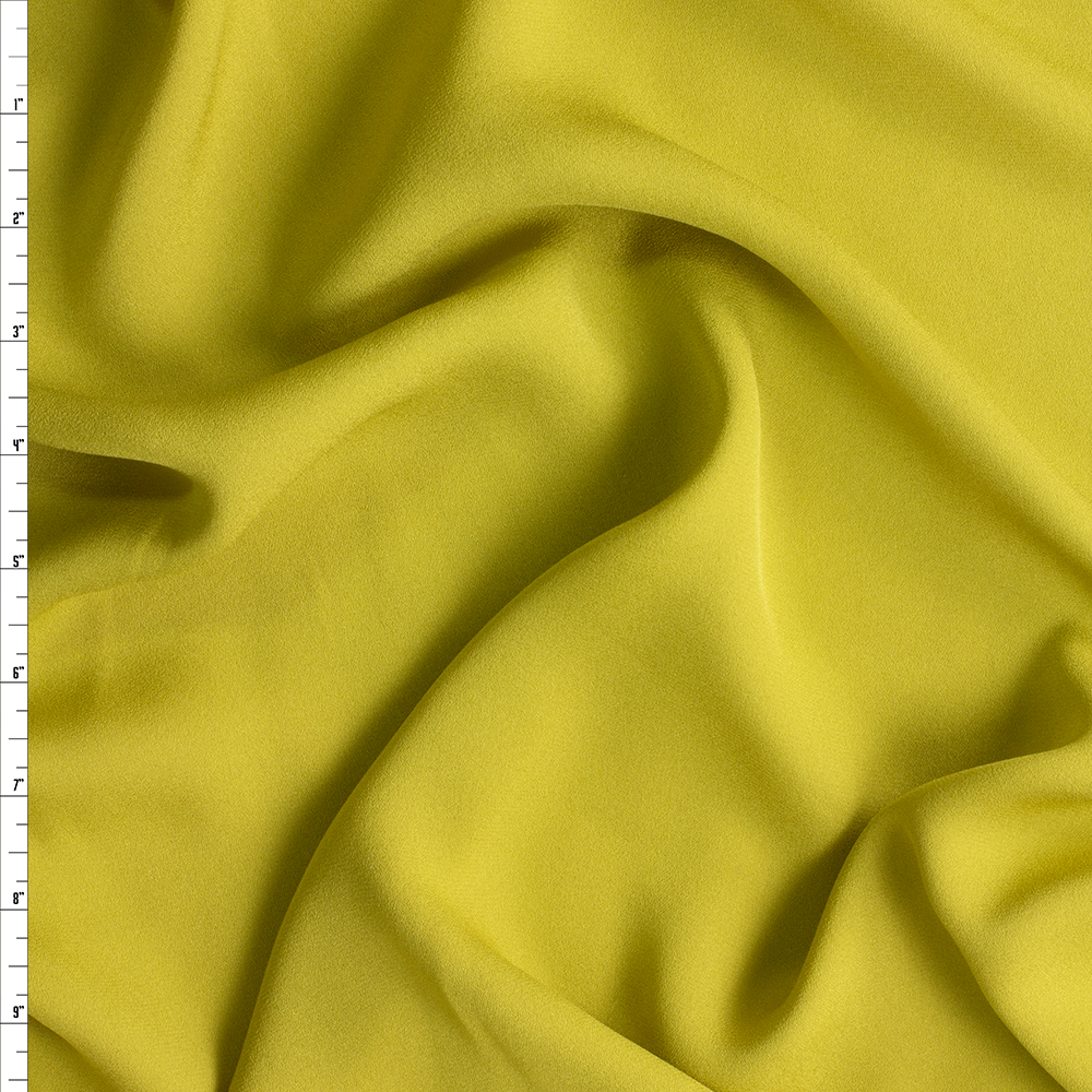Chartreuse Silk Crepe #29279 Fabric By The Yard