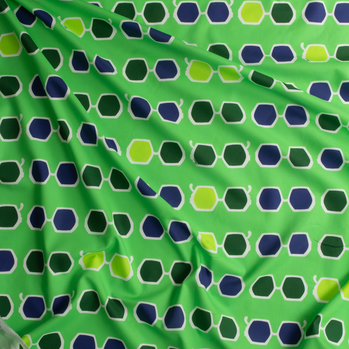 Summer Shades one Lime Green Stretch Lightweight Cotton Poplin #29322 Fabric By The Yard - Wide shot