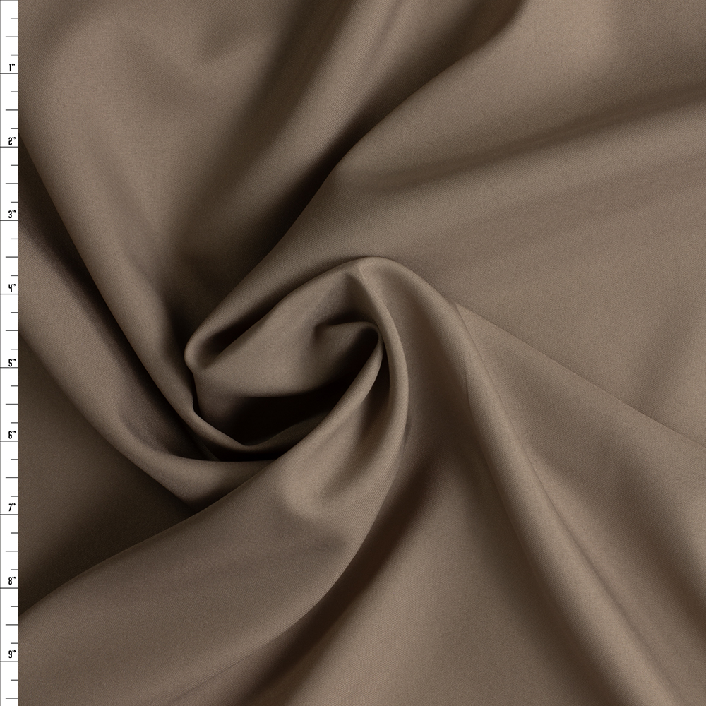 Taupe Polyester Pongee #29346 Fabric By The Yard