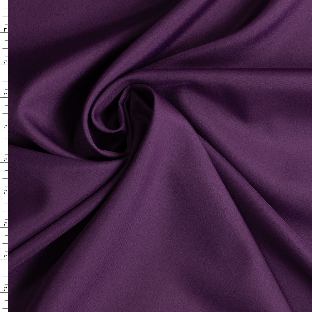 Plum Polyester Pongee #29352 Fabric By The Yard