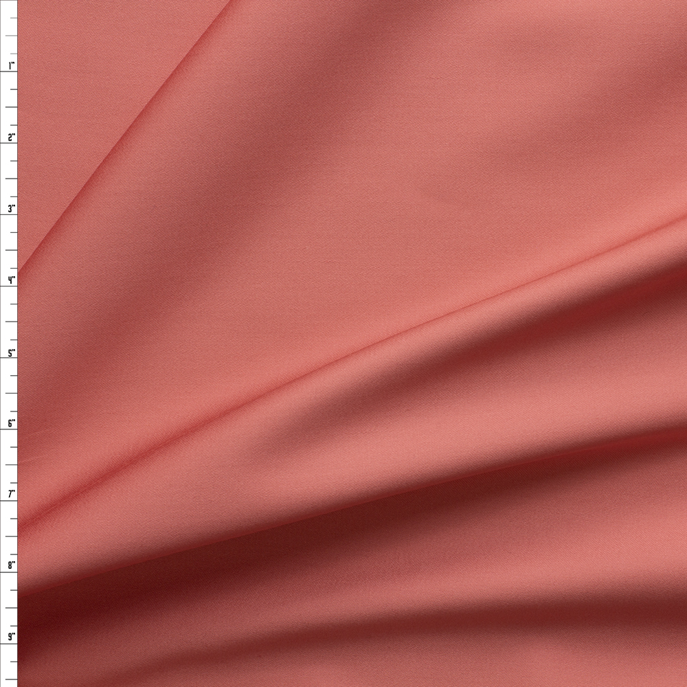 Dusty Coral Designer Cotton Sateen #29494 Fabric By The Yard