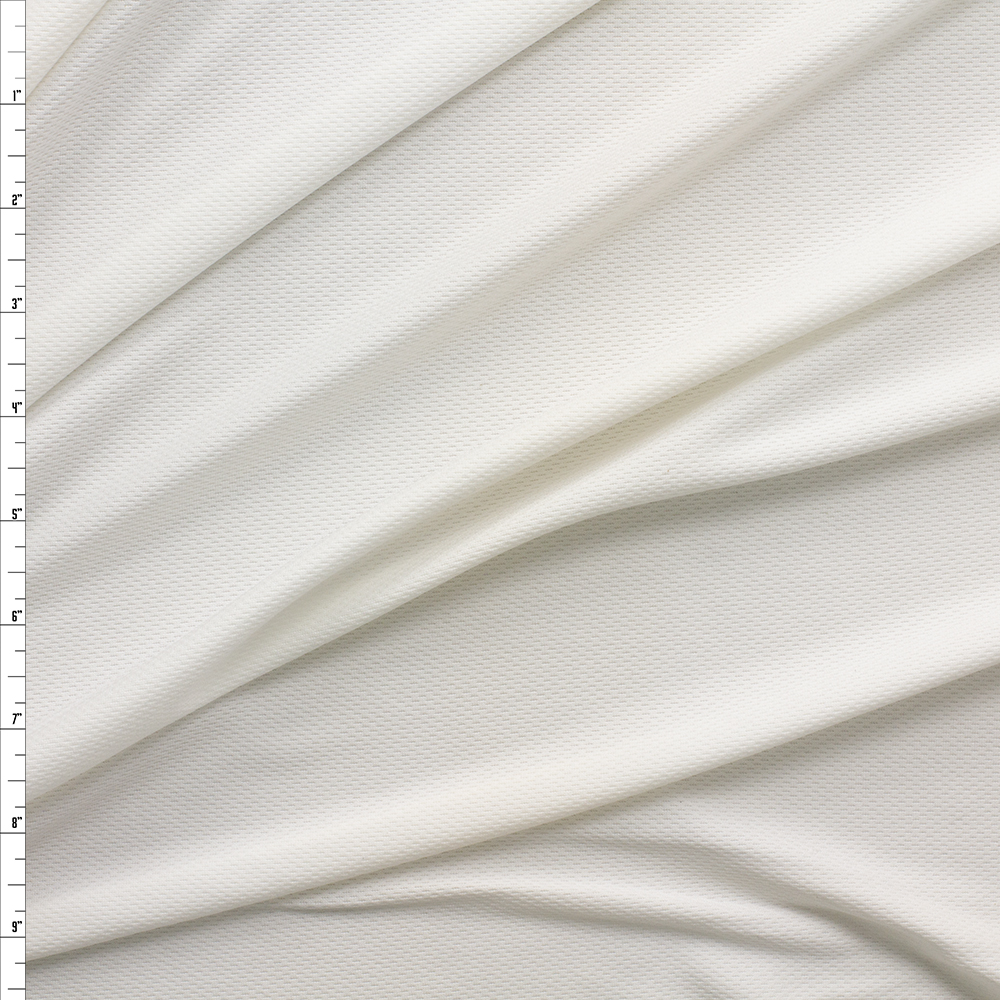 Warm White Designer Athletic Mesh from Rainbeau #29513 Fabric By The Yard