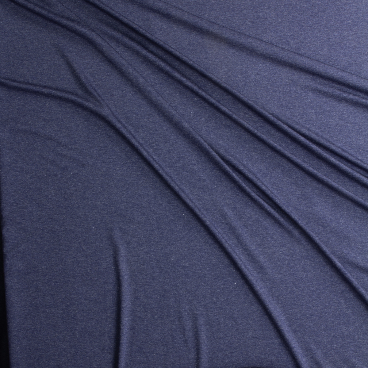 Navy Heather Italian Rayon/Spandex Jersey Knit #29535 Fabric By The Yard - Wide shot