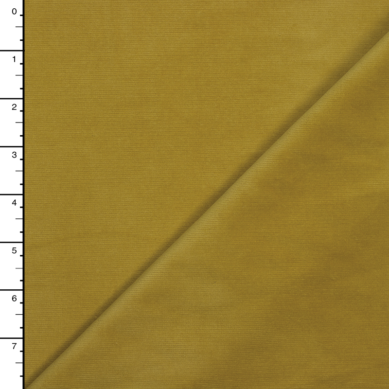 Mustard Cotton/Lycra Baby Wale Corduroy