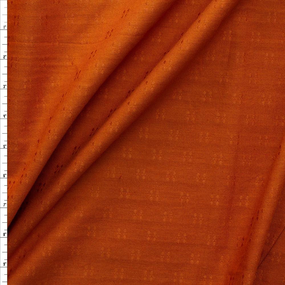 Rust Tone On Tone Dots Woven Pattern Yarn Dyed Cotton From Marcus Fabrics #29612 Fabric By The Yard