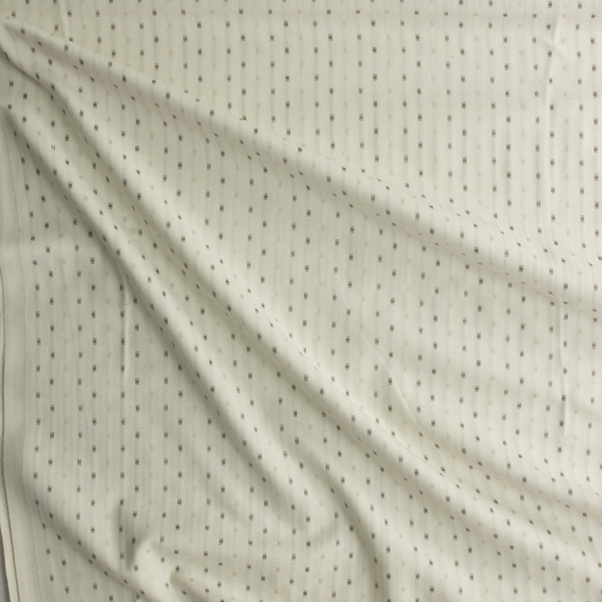 Steelworks Taupe On Ivory Woven Pattern Yarn Dyed Cotton From Marcus Fabrics #29614 Fabric By The Yard - Wide shot