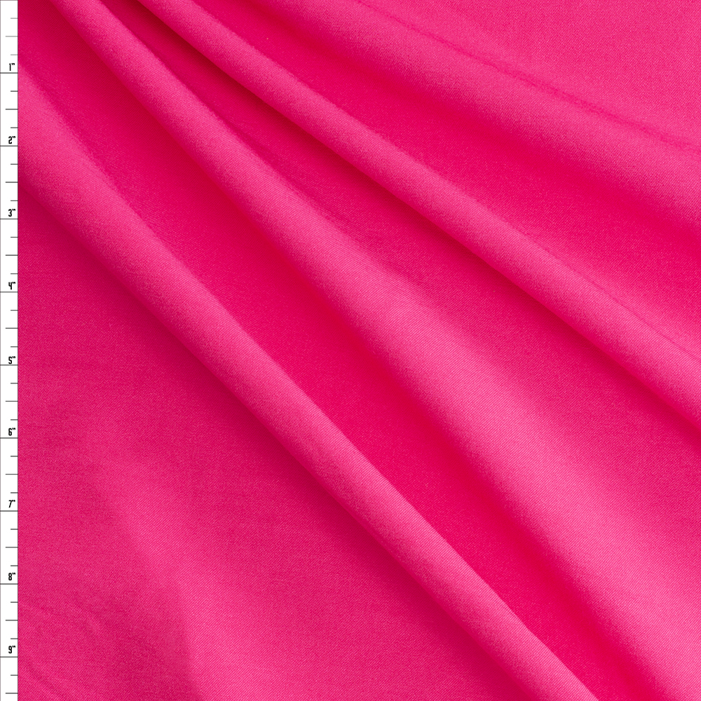 Hot Pink NYC Designer Viscose/Nylon Stretch Twill #29640 Fabric By The Yard