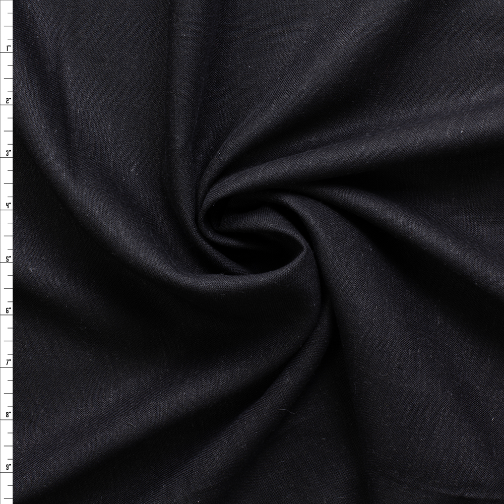 Black Viscose/Linen Blend #29732 Fabric By The Yard