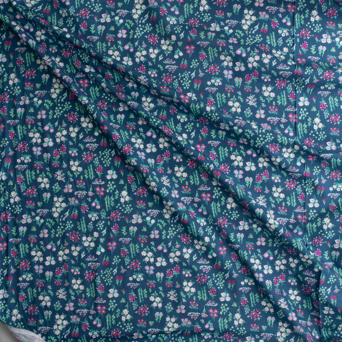 Aquarelle Floral Pigments Dry Cotton Poplin from Art Gallery Fabrics #29757 Fabric By The Yard - Wide shot