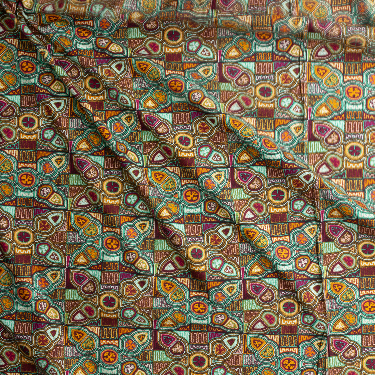 Andina Flowering Molas Cotton Poplin from Art Gallery Fabrics #29775 Fabric By The Yard - Wide shot