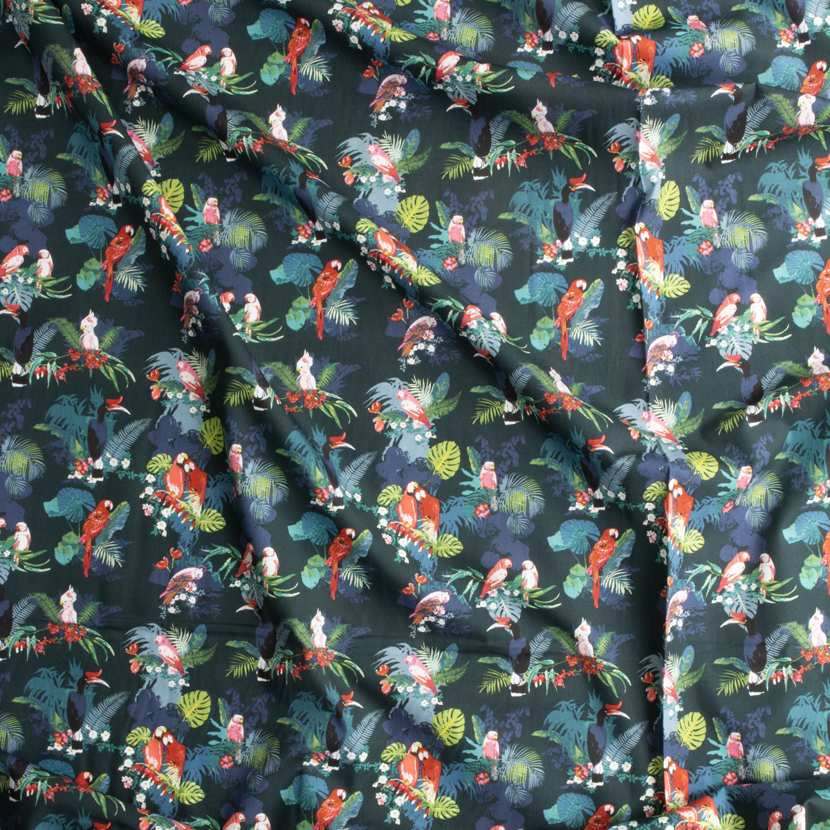 Boscas Parrot Grandstand Cotton Poplin from Art Gallery Fabrics #29776 Fabric By The Yard - Wide shot