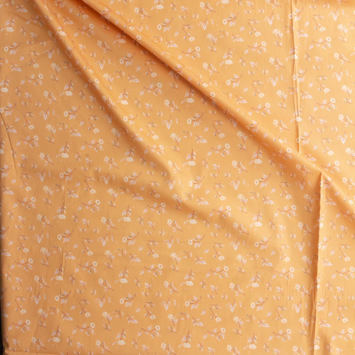 Little Clementine Miss Ditzy's Peach Cobbler Cotton Poplin from Art Gallery Fabrics #29794 Fabric By The Yard - Wide shot