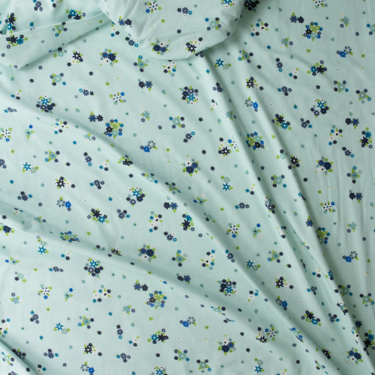 Loved to Pieces Effervescent Celester Stretch Cotton Jersey Knit from Art Gallery Fabrics #29808 Fabric By The Yard - Wide shot