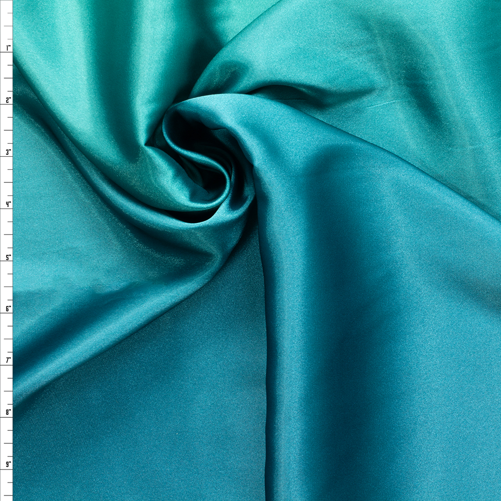 Forest/Sage Ombré Charmeuse Satin #29878 Fabric By The Yard