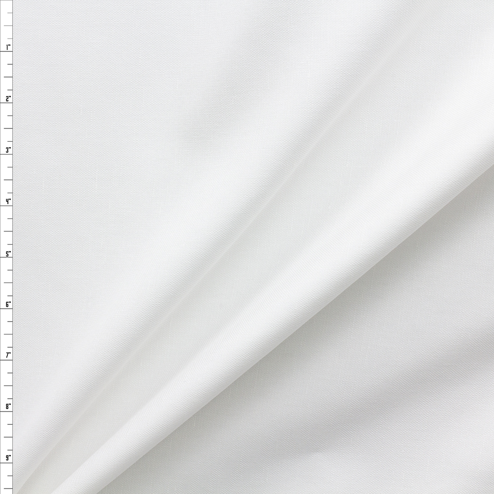 White Midweight Cotton Slub Canvas #29924 Fabric By The Yard