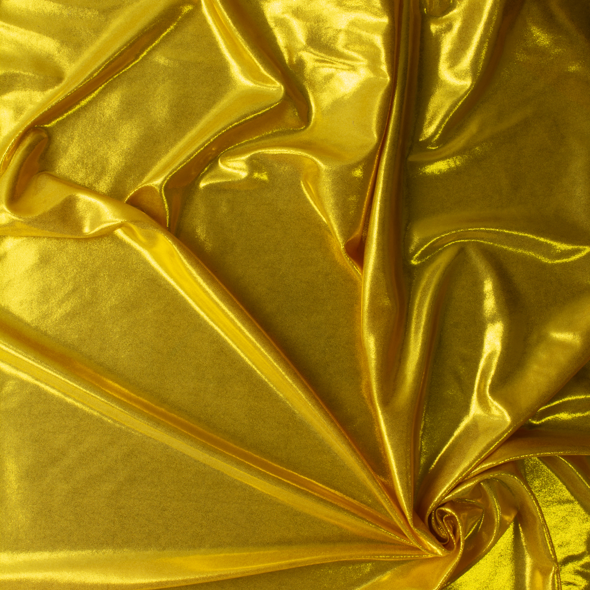 Metallic Gold on Goldenrod Mystique Nylon/Spandex #30007 Fabric By The Yard - Wide shot