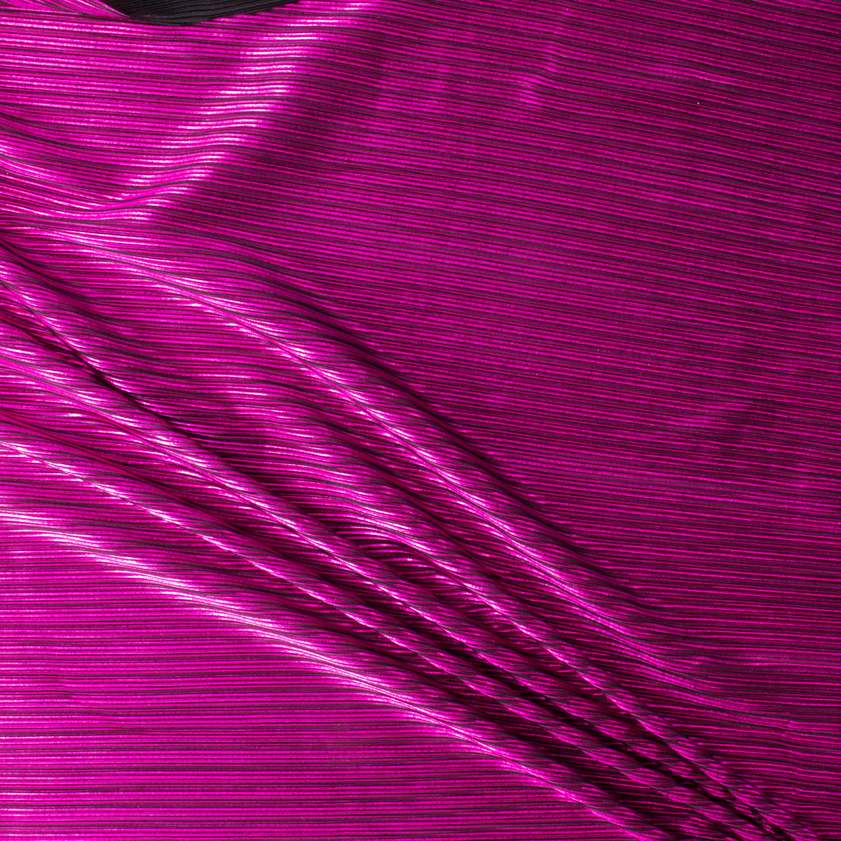 Metallica Fuschia Accordion Poly Knit #30008 Fabric By The Yard - Wide shot