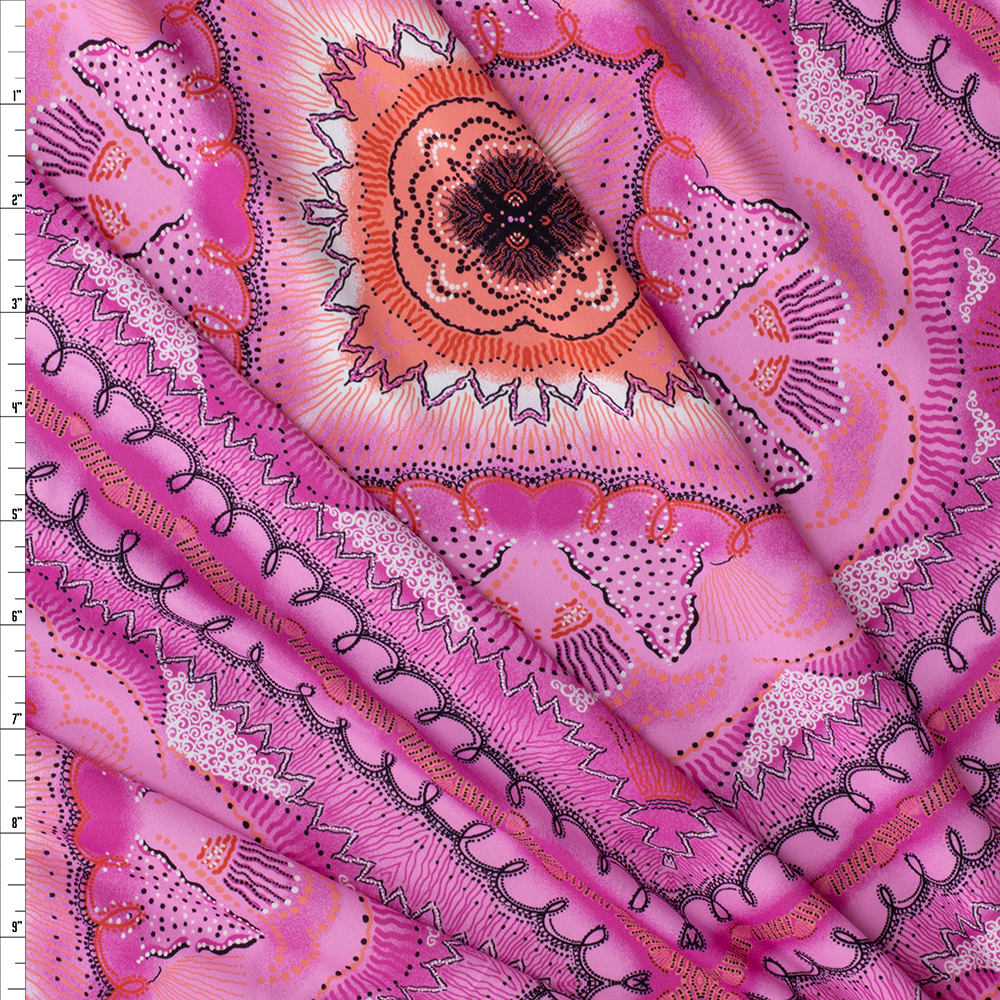 Pink Bandanas Nylon/Spandex #30033 Fabric By The Yard