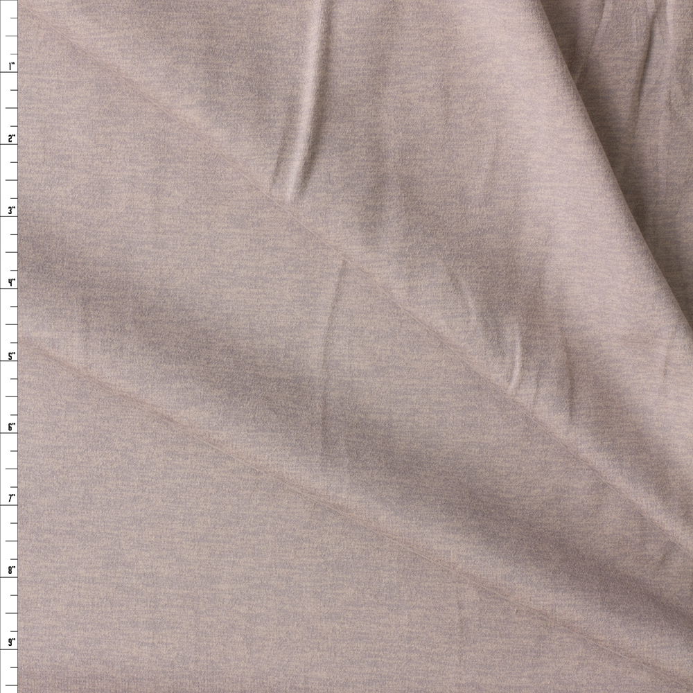 Sand Heather Brushed Athletic Knit #30036 Fabric By The Yard