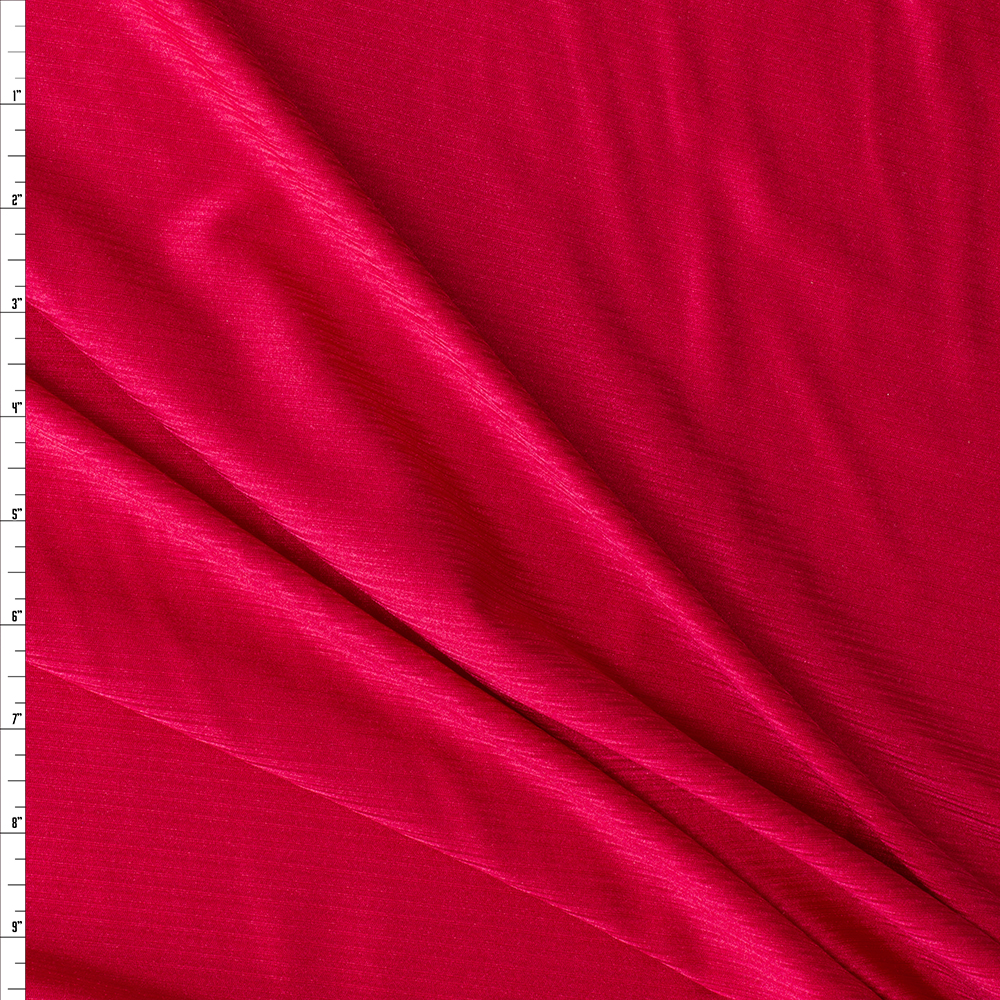 Red on Red Shimmer Line Texture Nylon/Spandex #30051 Fabric By The Yard