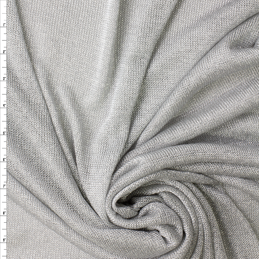 Silver Mythril Chainmail Knit #30064 Fabric By The Yard