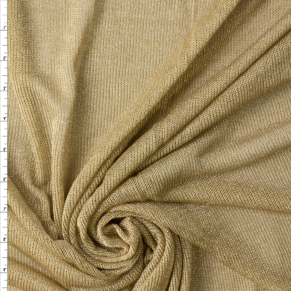 Gold Mythril Chainmail Knit #30066 Fabric By The Yard