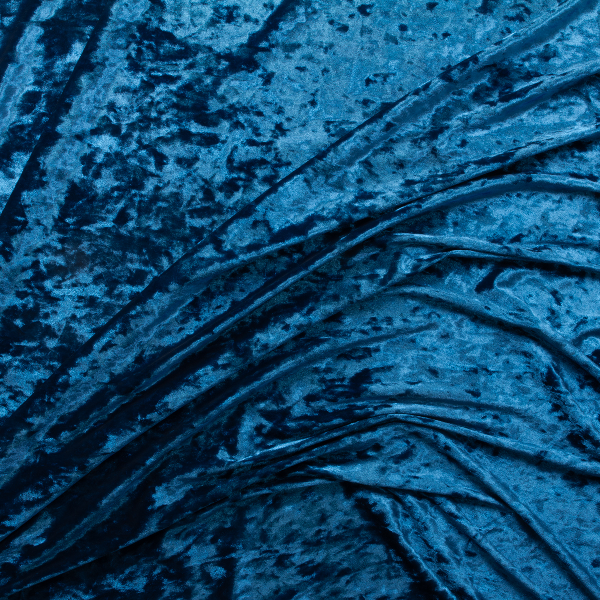 Teal Crushed Stretch Velvet #30071 Fabric By The Yard - Wide shot