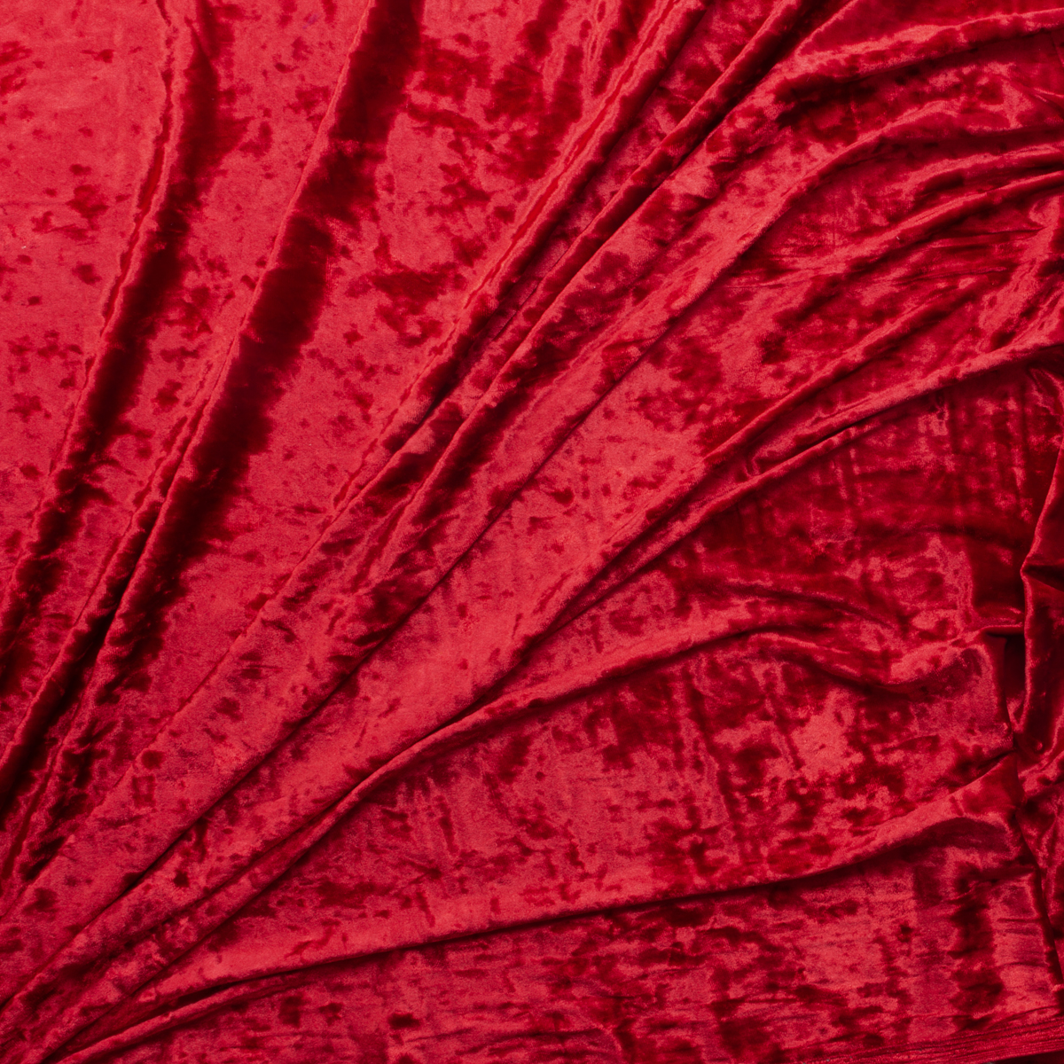 Red Crushed Stretch Velvet #30075 Fabric By The Yard - Wide shot