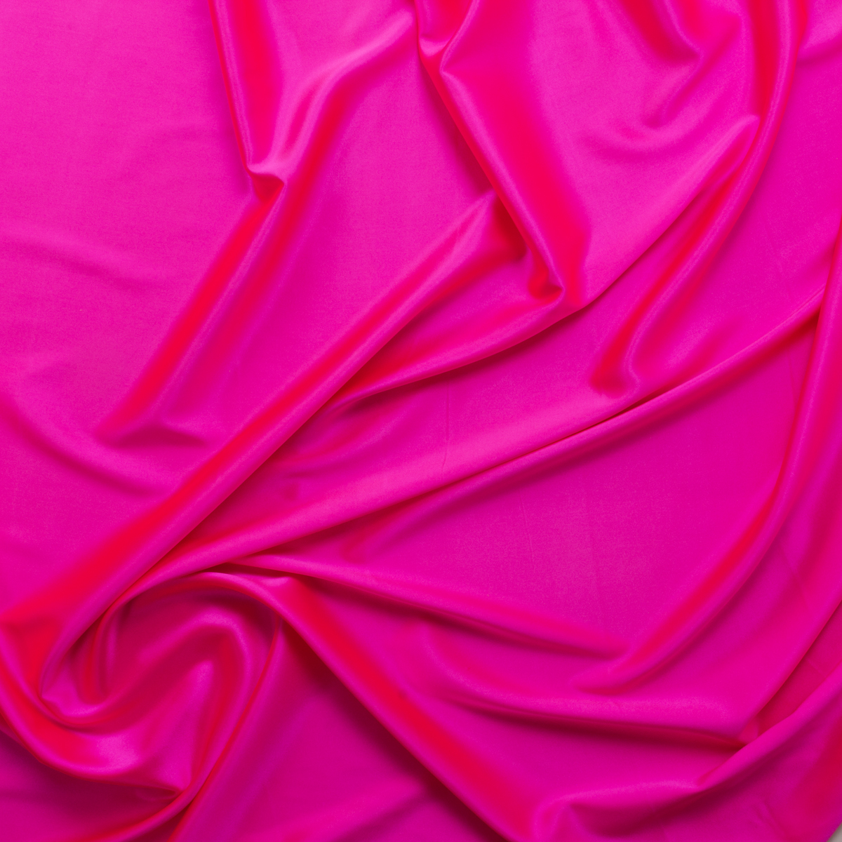 Neon Pink NYC Designer Stretch Silk Charmeuse #30093 Fabric By The Yard - Wide shot
