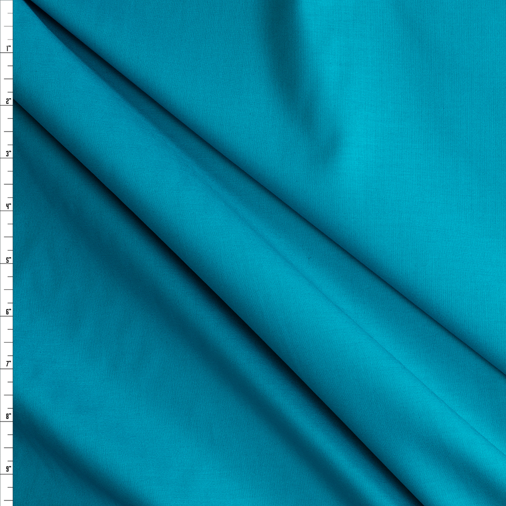 Teal Stretch Cotton Poplin #30119 Fabric By The Yard