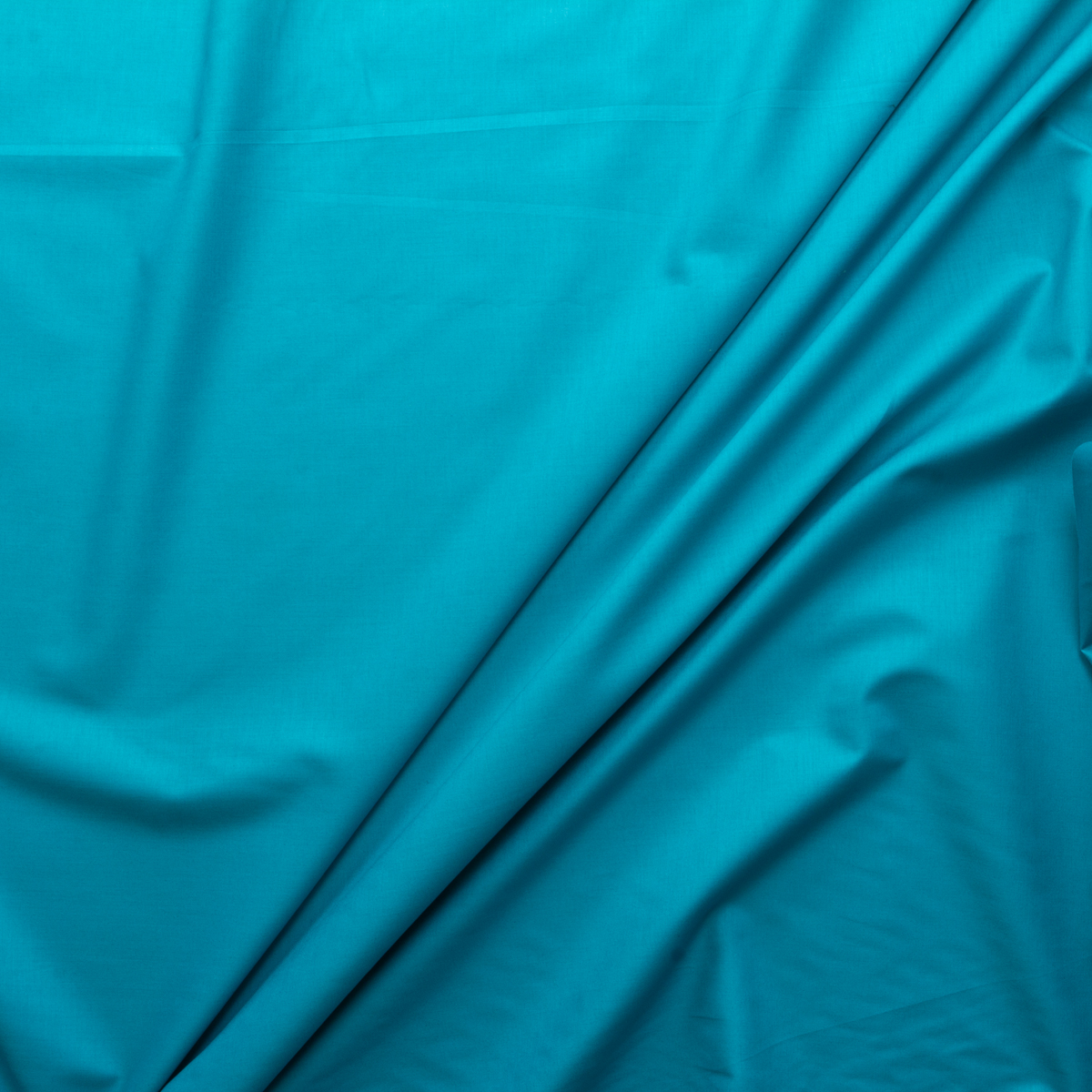 Teal Stretch Cotton Poplin #30119 Fabric By The Yard - Wide shot
