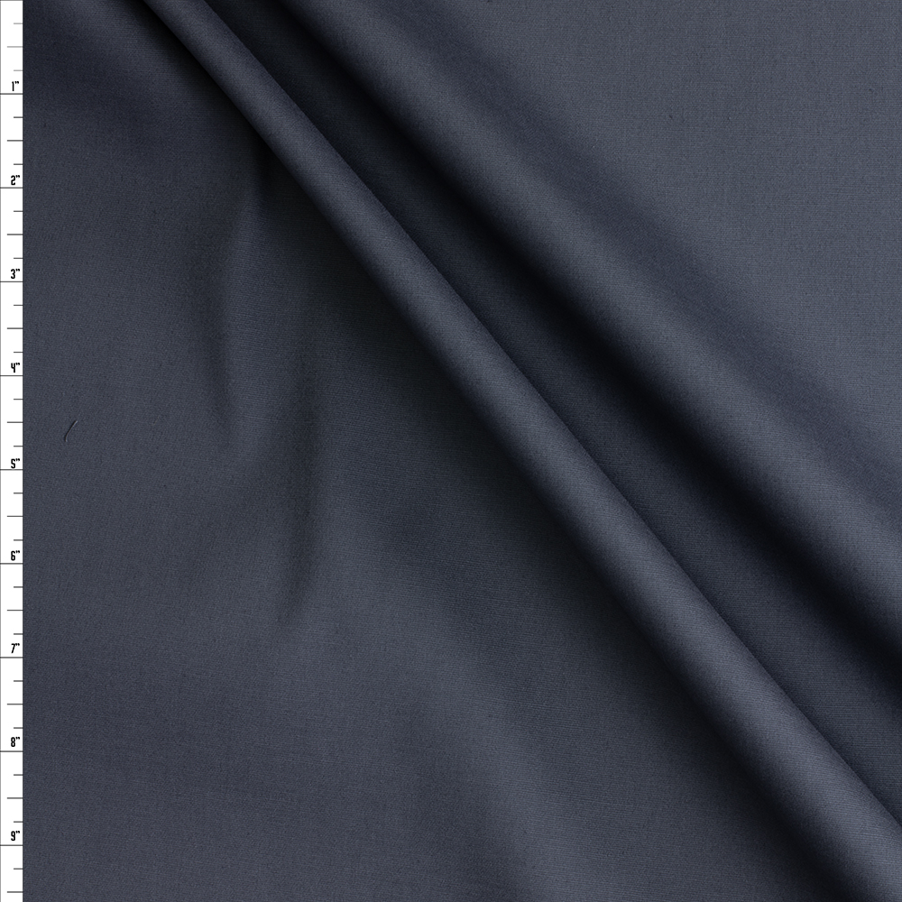 Charcoal Stretch Cotton Poplin #30125 Fabric By The Yard