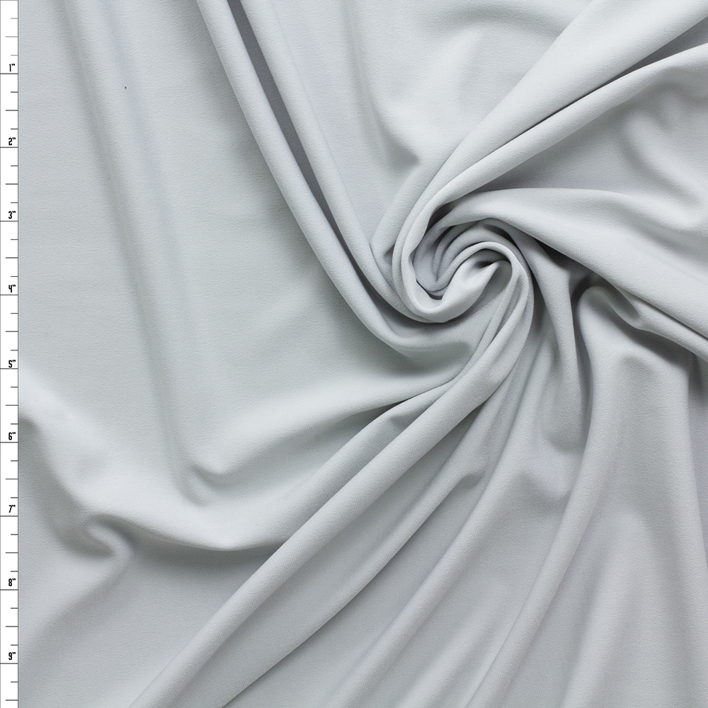 Silver Midweight Stretch ITY Knit #30160 Fabric By The Yard