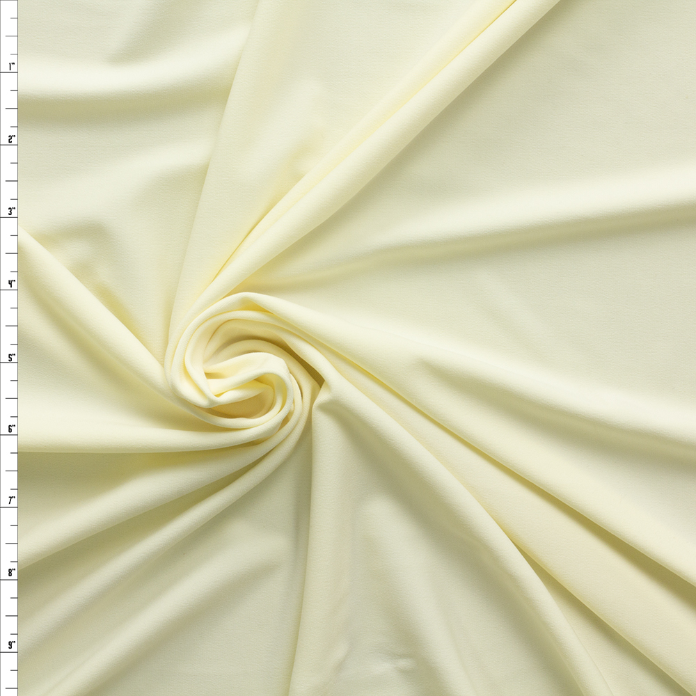 Ivory Midweight Stretch ITY Knit #30163 Fabric By The Yard