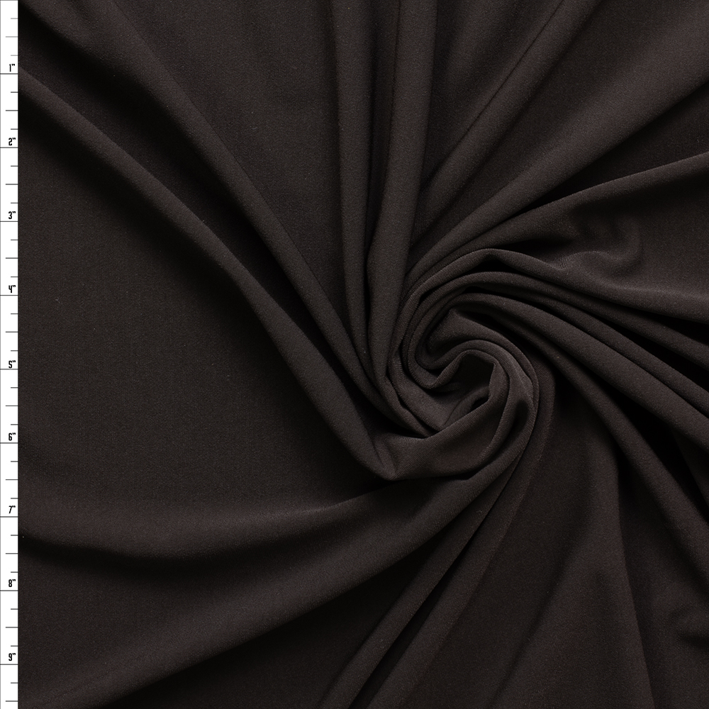 Brown Midweight Stretch ITY Knit #30167 Fabric By The Yard
