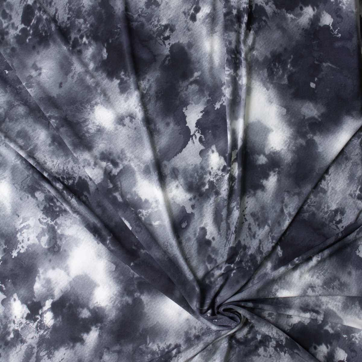 Charcoal Cloud Grunge Midweight Stretch ITY Knit #30185 Fabric By The Yard - Wide shot