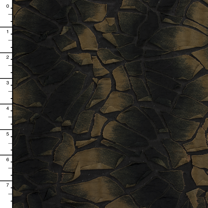 Tan and Black Cracked Look Grunge Knit