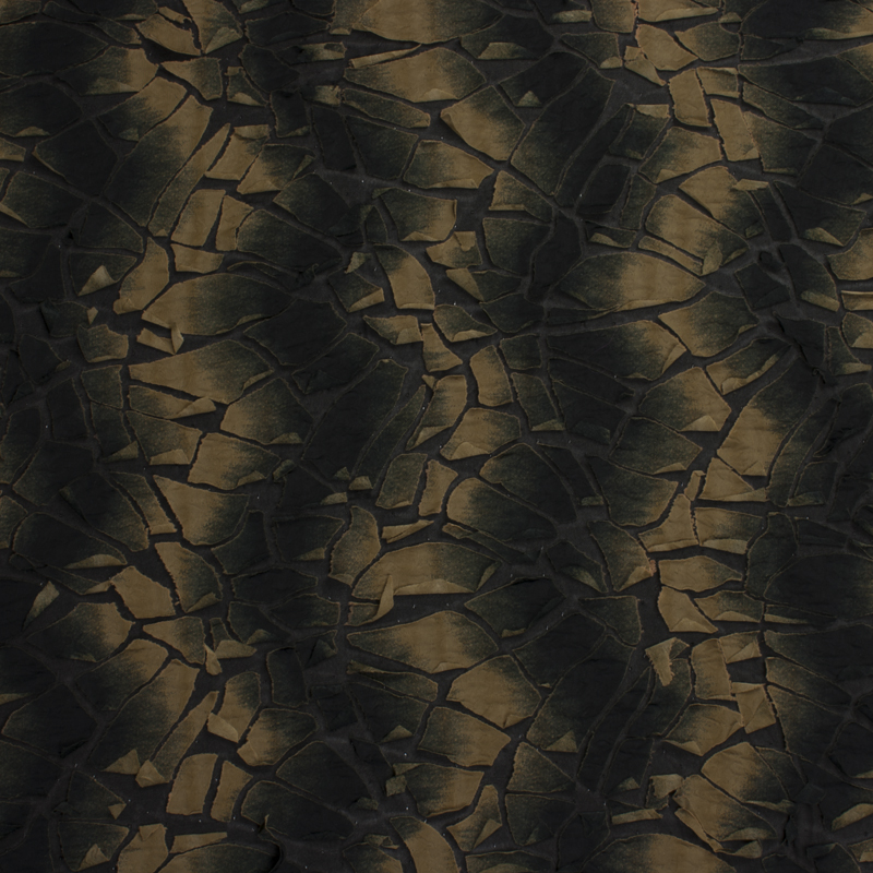 Tan and Black Cracked Look Grunge Knit