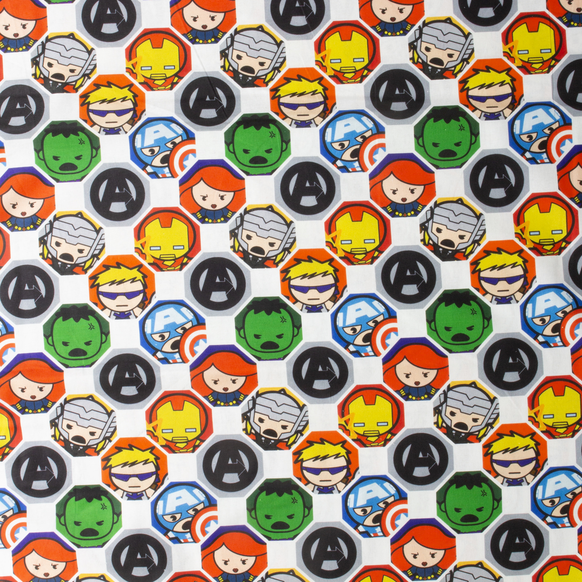 Avengers Hex Grid Quilter’s Cotton from Spring Creative #30201 Fabric By The Yard - Wide shot